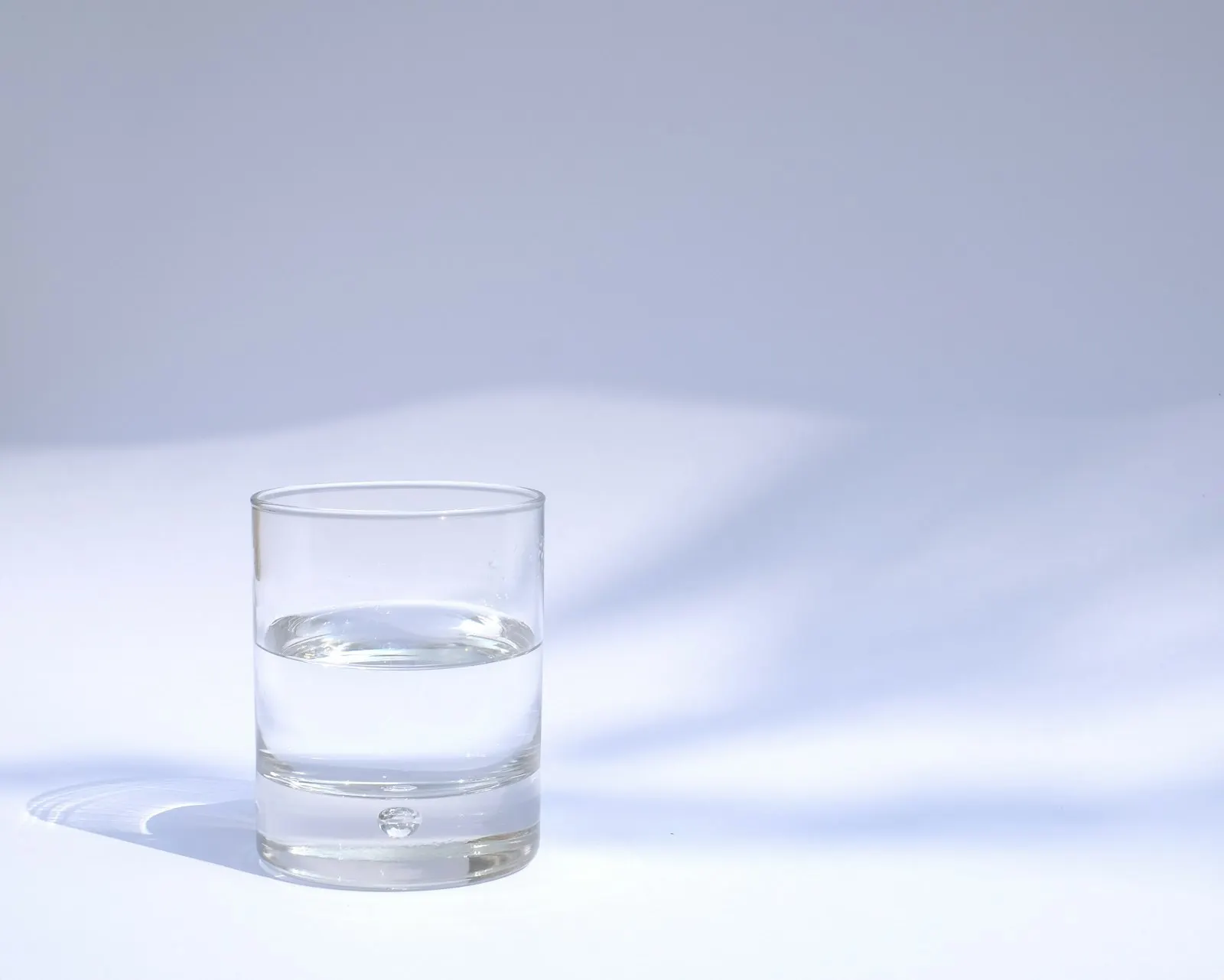 A glass of water
